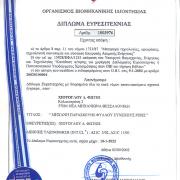 Diploma of Patent Elin S.A.